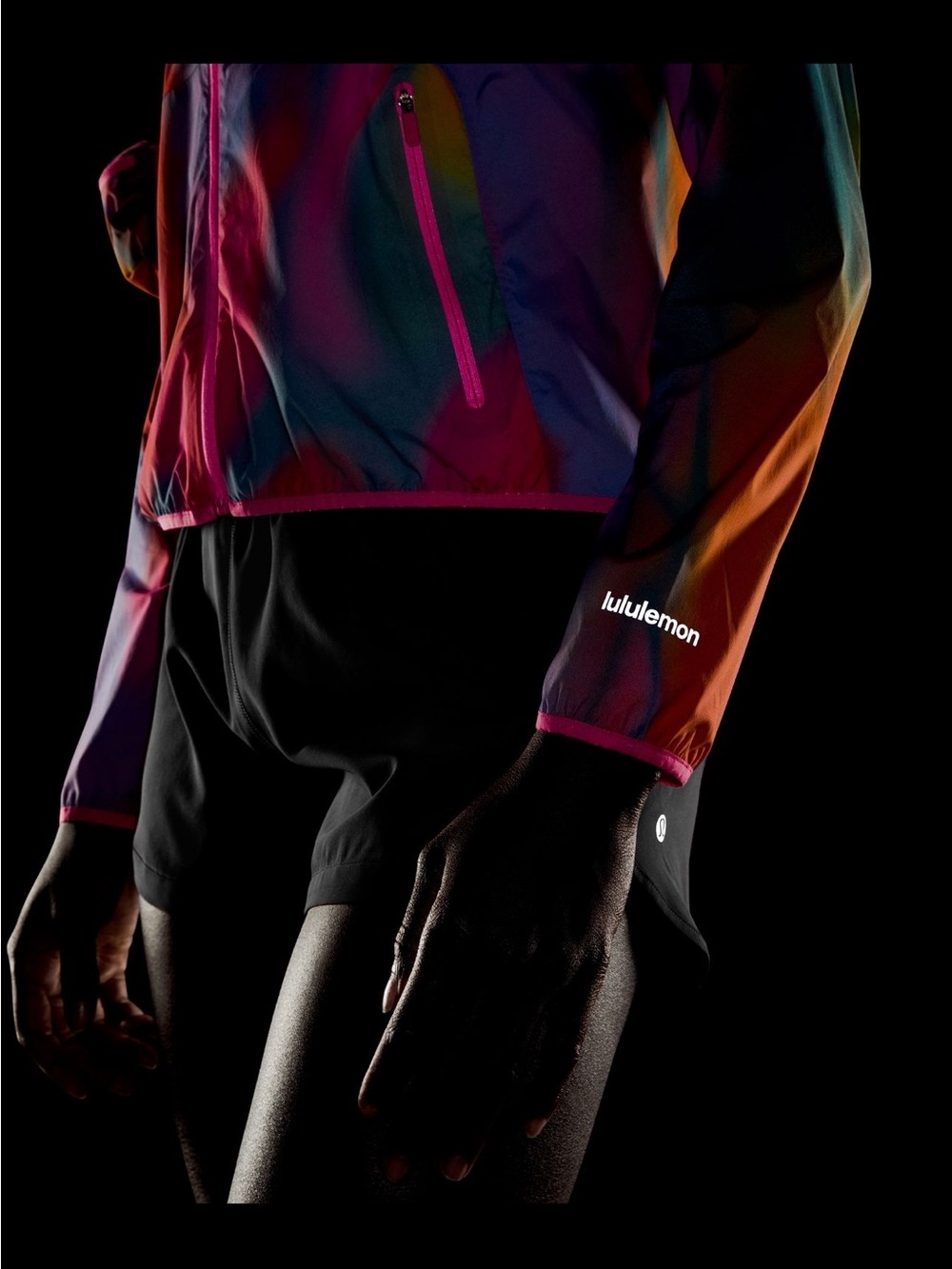 lululemon🍋Packable Trail Running Multicolor Hooded Jacket Size 12 NWT💖🧡💙 - Picture 9 of 16
